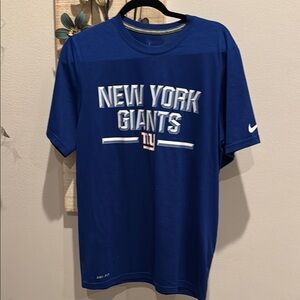 New Your Giants Nike Blue NFL short Sleeve Tee shirt size medium pre owned